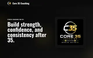 Screenshot of the Core 35 Coaching website