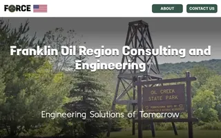 Screenshot of the Force Engineering website